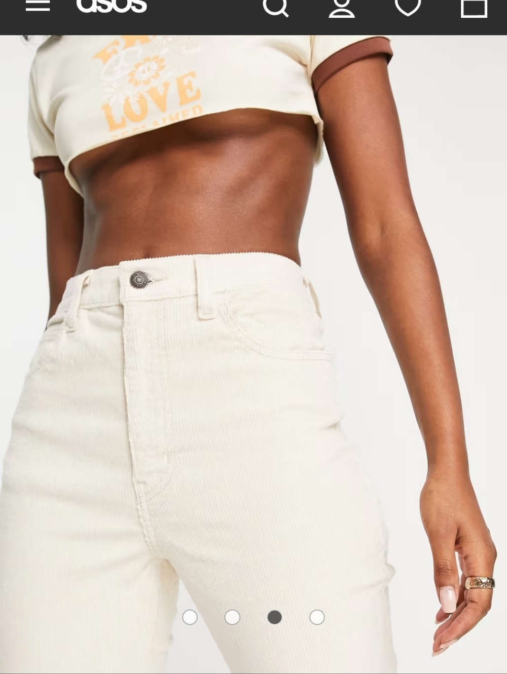 Levi's 70's high rise flare cord jeans in Sandshell 29W - Picture 4 of 15